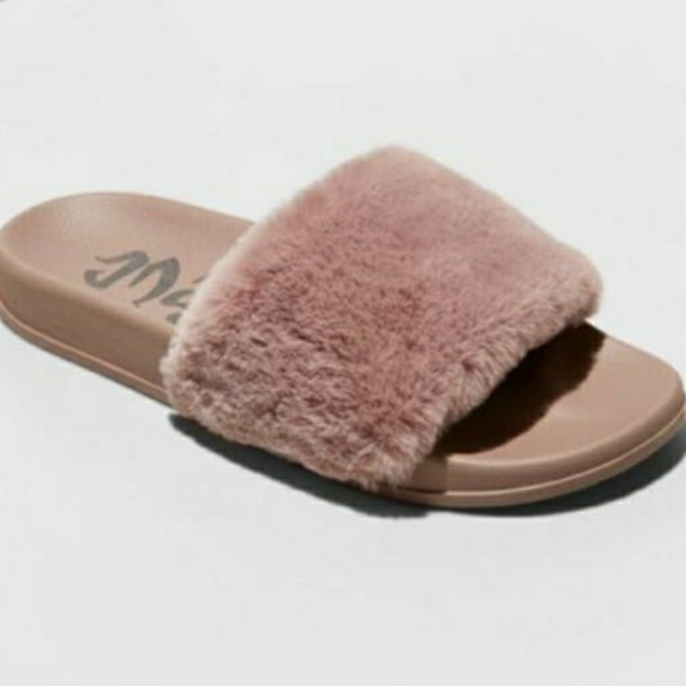 Mad Love Woman Winter Sandals Pink Faux Fur Sz: 9 - Picture 3 of 4